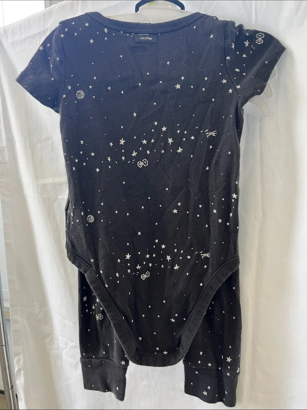 GAP Black Star Wars Baby Two-Piece Set with White Star Print